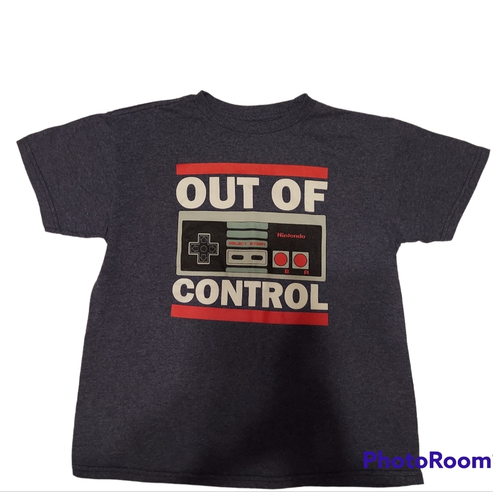 Nintendo Graphic T Shirt Size Small Boys Blue Video Game Short Sleeve